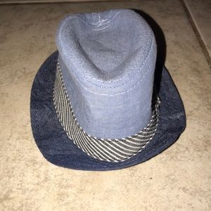 Fedora boys kids baby hat blue denim